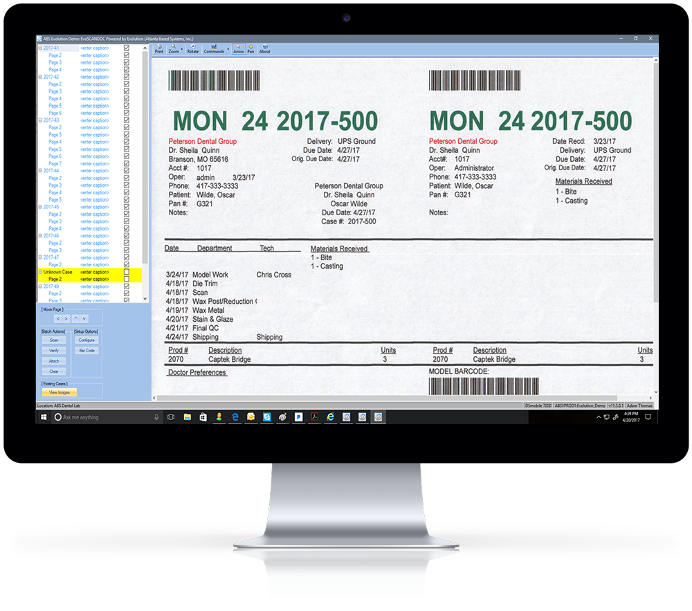 evo dental lab management scandoc